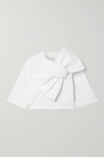 MM6 Maison Margiela transforma un básico en una prenda de diseño con esta camiseta adornada con un gran lazo anudado.

296,19€