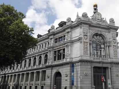 Fachada del Banco de España en Madrid.