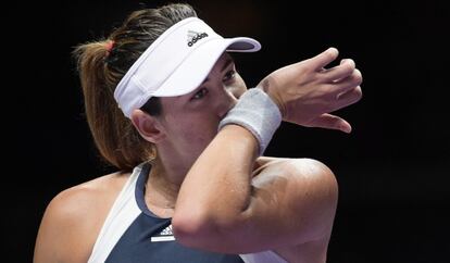 Muguruza, durante el partido contra Radwanska.