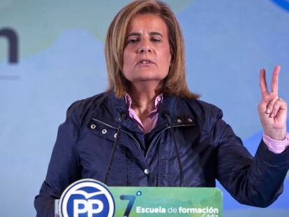 La ministra de Empleo, F&aacute;tima B&aacute;&ntilde;ez, en un reciente acto p&uacute;blico.