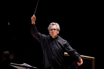Antonio Pappano durante el concierto del 9 de noviembre, en el Parco della Musica de Roma.