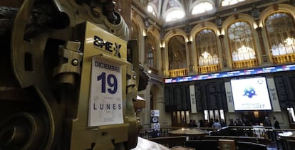 La sede de la Bolsa española, en Madrid, este lunes.