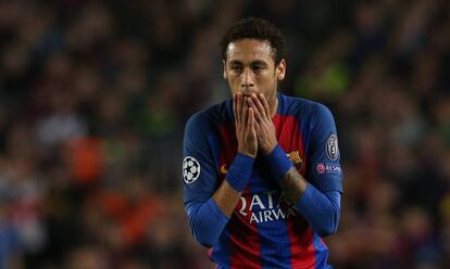 Neymar, en el partido contra el PSG.