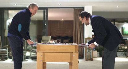 Bertín Osborne y Mariano Rajoy, durante la grabación del programa.