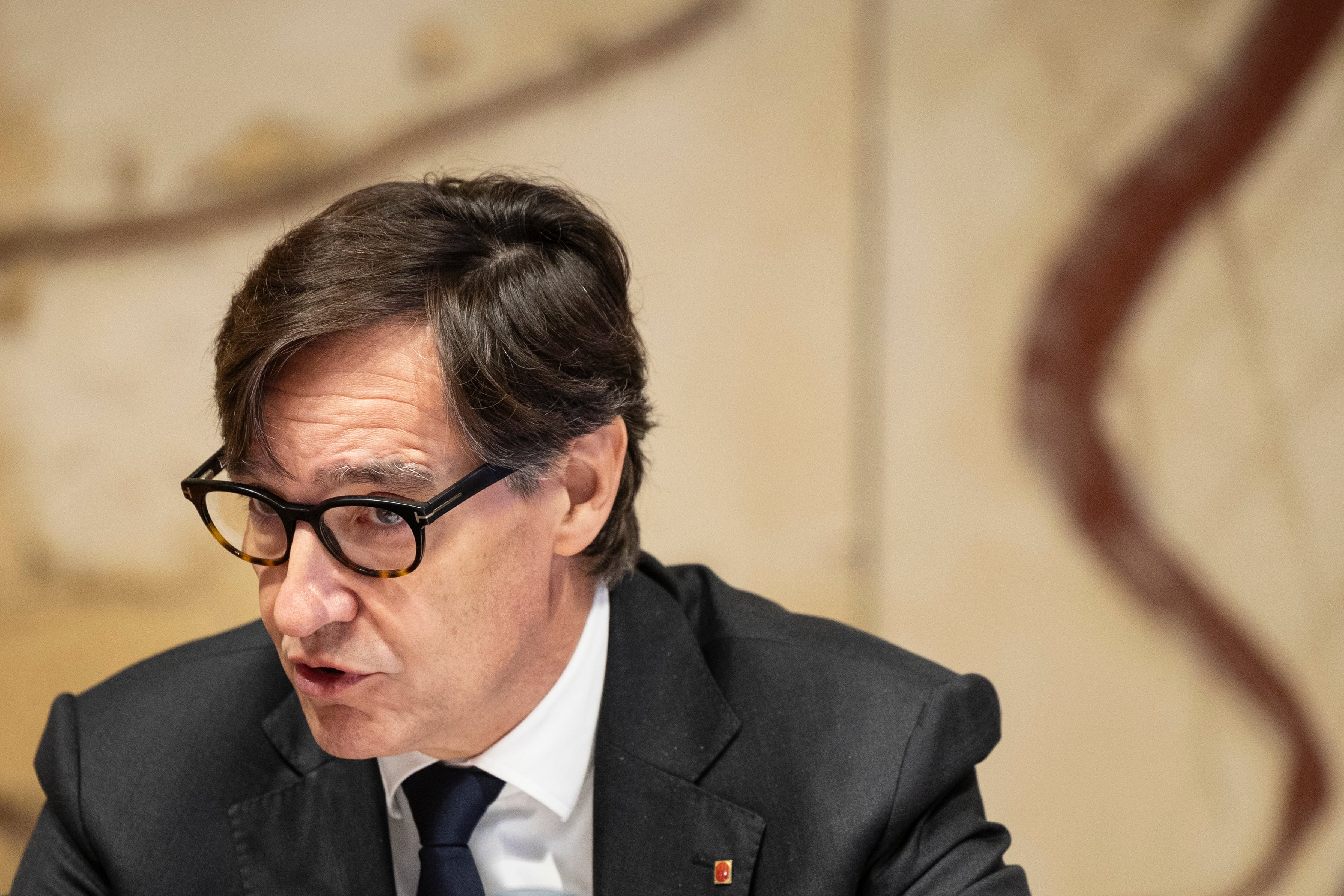  En la imagen el presidente Salvador Illa preside la mesa del consejo. Massimiliano Minocri