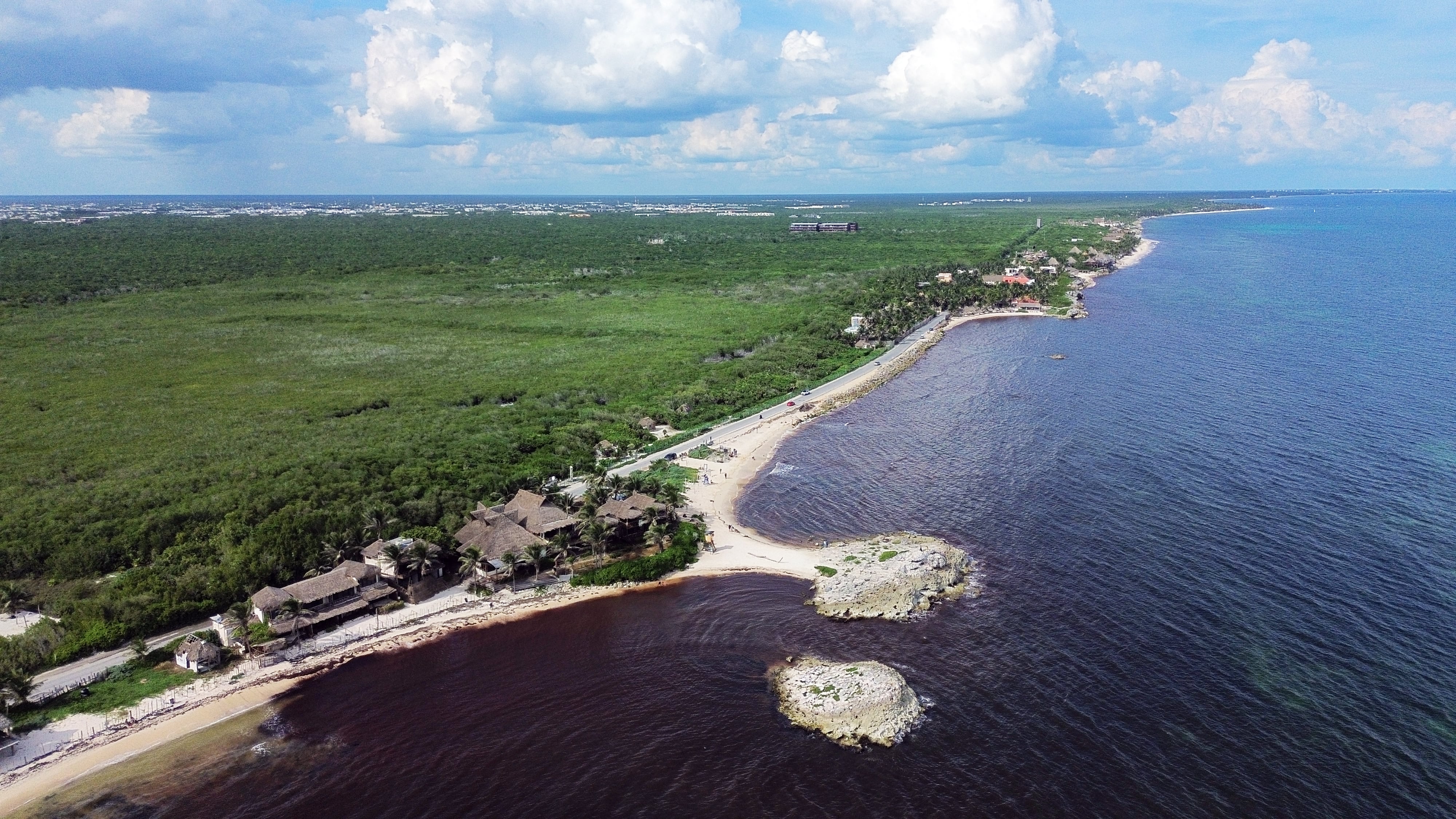 Vista aérea de Tulum, en octubre de 2025.
