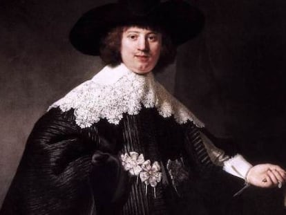 Maerten Soolmans retratado por Rembrandt.