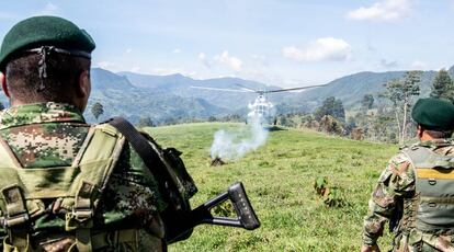 Militares colombianos en el Estado de Tolima.