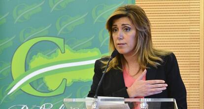 Susana Díaz, en la inauguración de las jornadas celebradas en Marbella.