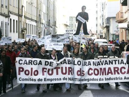 Protesta de los trabajadores de Navantia en Ferrol