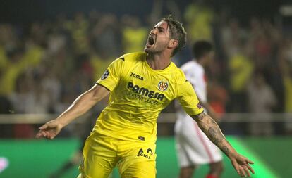Alexandre Pato, tras marcar en Vila-real.