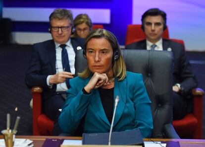 Federica Mogherini, en Sharm el-Sheikh, donde asiste a la primera cumbre UE-Liga Árabe.