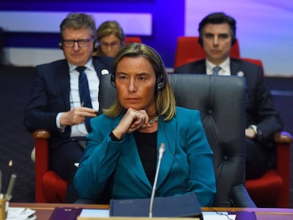 Federica Mogherini, en Sharm el-Sheikh, donde asiste a la primera cumbre UE-Liga Árabe.