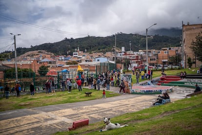 Instalaciones del colegio Miguel de Cervantes, donde estudiaba David Nocua en Usme, Bogotá.