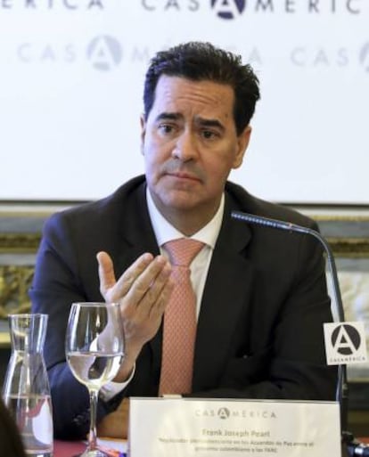 Frank Pearl, ayer en Casa de América, en Madrid.