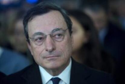 El presidente del Banco Central Europeo (BCE), Mario Draghi, en el Foro de Davos.