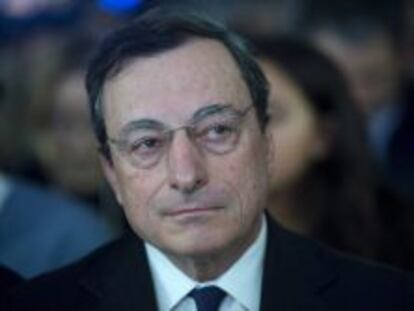 El presidente del Banco Central Europeo (BCE), Mario Draghi, en el Foro de Davos.
