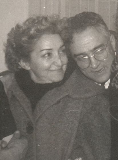África de las Heras, con su marido Valentino Marchetti, en 1959.