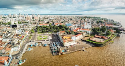 La ciudad de Belém, al lado del río Amazonas, en el Estado de Pará, Brasil.