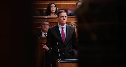 El presidente del Gobierno, Pedro Sánchez, el miércoles en el Congreso.