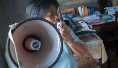 Lenita Macavinta-Diego, voluntaria de Cruz Roja en Filipinas.