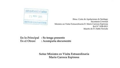Encabezado del documento del Ministerio del Interior de Chile.