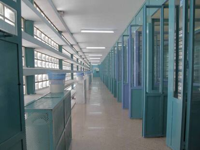 Sala de comunicaciones de la prisión de Alhaurín de la Torre (Málaga). 
