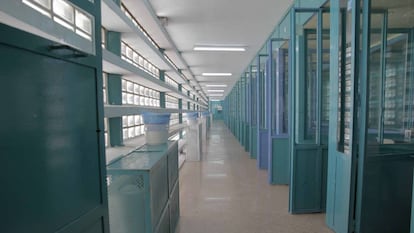 Sala de comunicaciones de la prisión de Alhaurín de la Torre (Málaga).