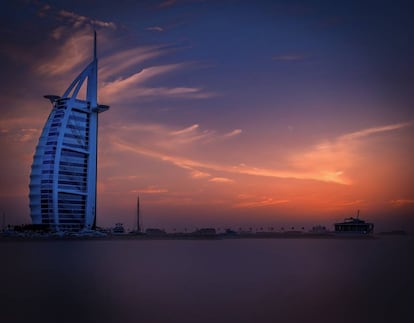 Vista de la costa de Dubái, en Emiratos Árabes Unidos.