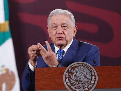 Andrés Manuel López Obrador, en su rueda de prensa matutina, el 1 de febrero.