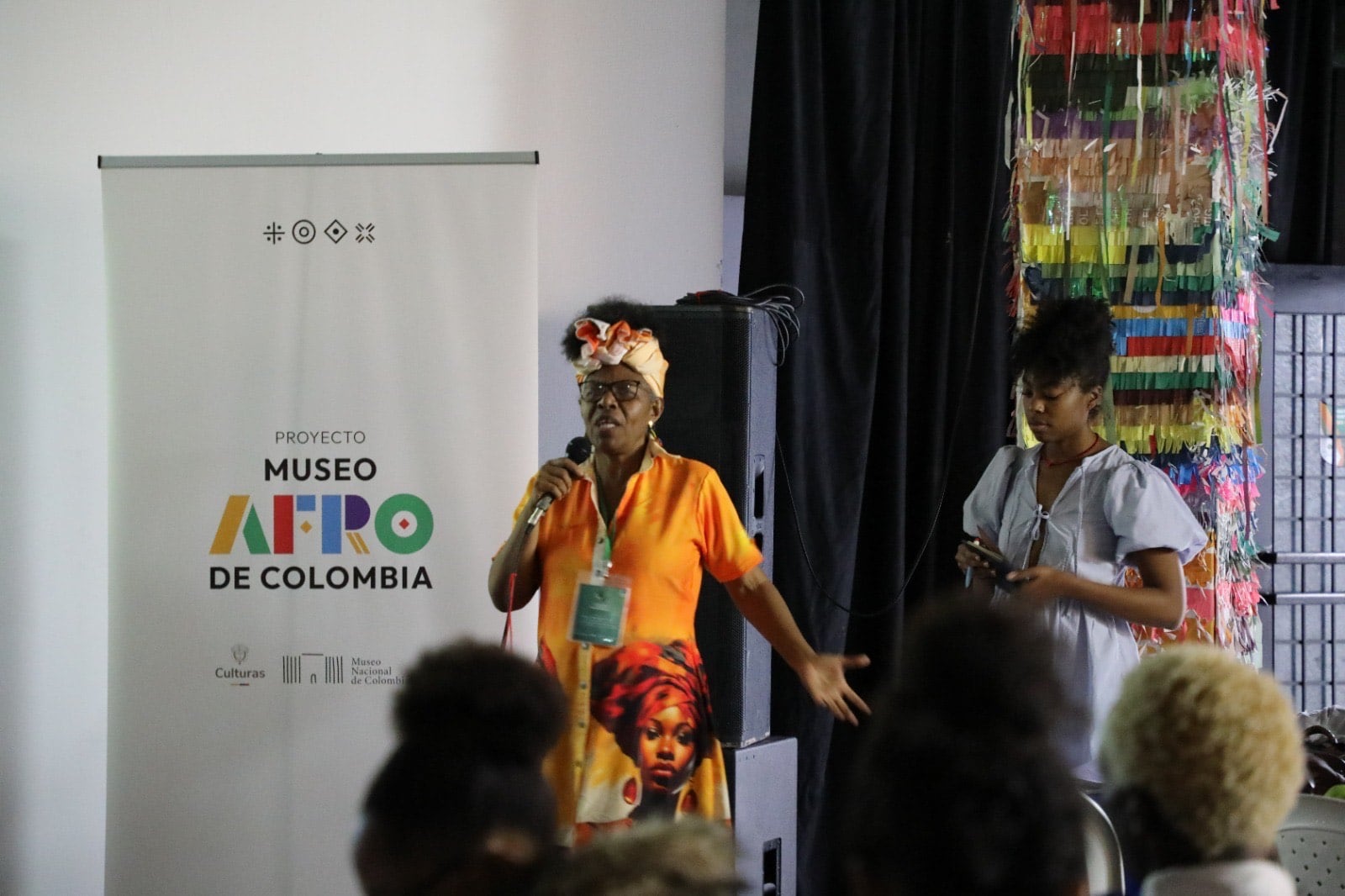 María Yovadis Londoño, del Museo Etnopedagógico Comunitario del Alto San Jorge, en una intervención en diciembre de 2024 sobre el proyecto Museo Afro de Colombia.