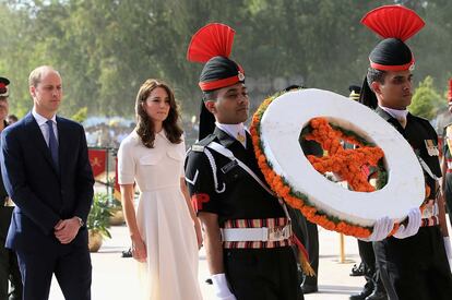 Una imagen de una de las recepciones oficiales a las que han acudido durante su visita a India.