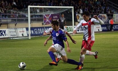 Un momento del Guadalajara-Huesca de la temporada pasada.