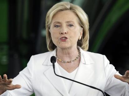 Hillary Clinton, la semana pasada en Iowa. 