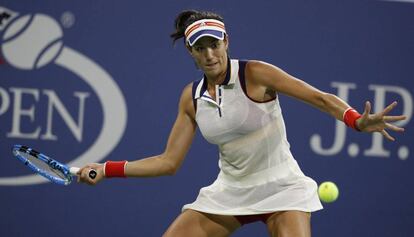 Muguruza durante el encuentro.