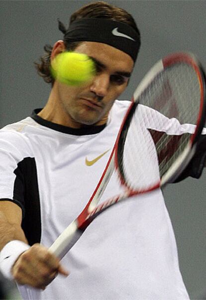 El suizo Roger Federer durante un partido.