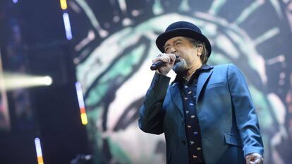 Joaquín Sabina durante el concierto del pasado sábado en Madrid.