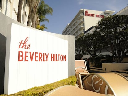 Hotel The Beverly Hilton, onde acontece a 75ª edição do Globo de Ouro.