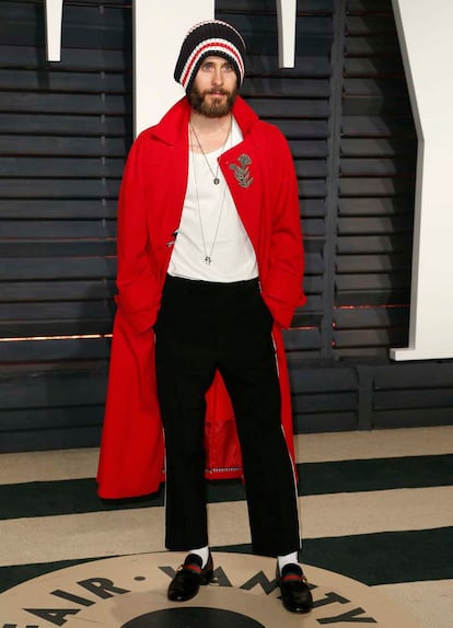 El más original y atrevido de la noche: Jared Leto, de Gucci.