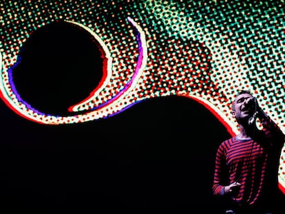 Damon Albarn durante su concierto en Glastonbury