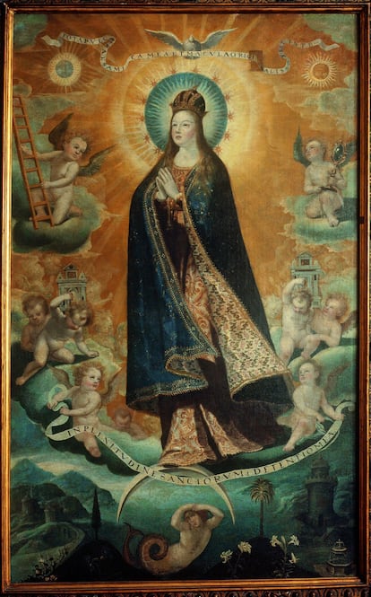 Tota pulchra (La Inmaculada), de Baltasar de Echave Ibía. 1620. Óleo sobre tela. 190.5x121.5 cm.