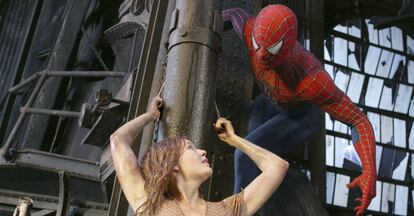 Imagen de una película del superhéroe de Marvel Spiderman.