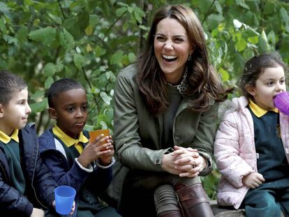 Kate Middleton, duquesa de Cambridge, en el Sayers Croft Forest de Londres, el 2 de octubre de 2018.