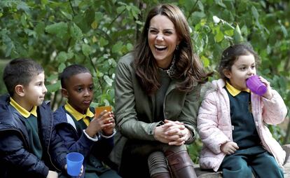Kate Middleton, duquesa de Cambridge, en el Sayers Croft Forest de Londres, el 2 de octubre de 2018.