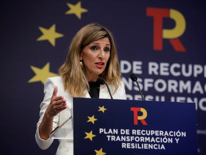 La vicepresidenta tercera y ministra de Trabajo y Economía Social, Yolanda Díaz.