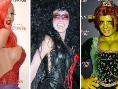 Tres de los disfraces de Heidi Klum en Halloween.