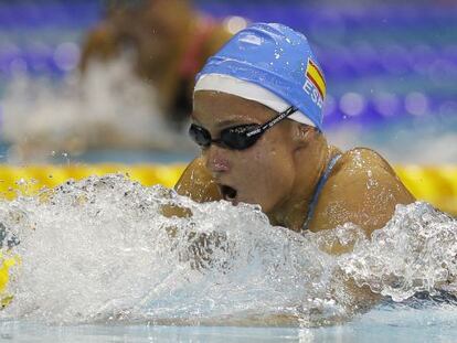 Mireia Belmonte, en las series del 400 estilos esta mañana. 