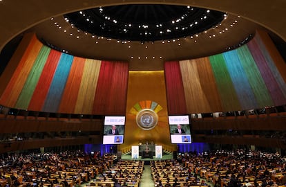 United Nations Secretary-General António Guterres delivers a statement at U.N. headquarters in New York City, on September 18, 2023.