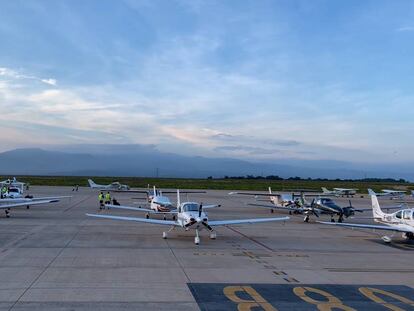 Aviones participantes en el aeropuerto de Castellón.