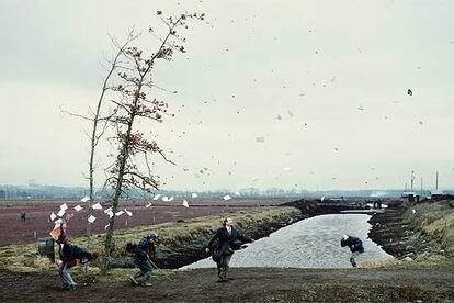 &#39;A Sudden Gust of Wind (after Hokusai)&#39; (1993), de Jeff Wall.